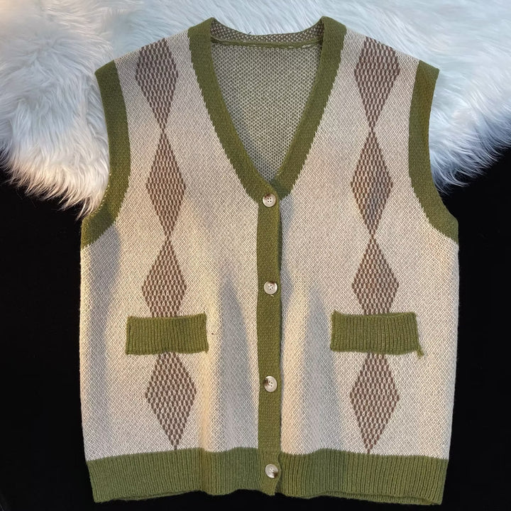 Damen ärmellose Strickweste Echoarchiv