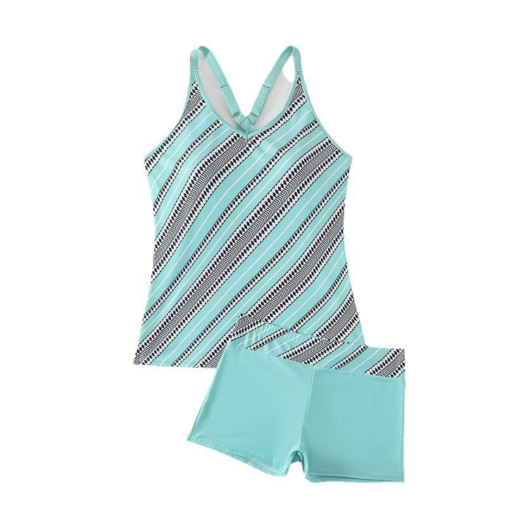 Damen Sportlicher Tankini und Shorts Set Echo Archiv