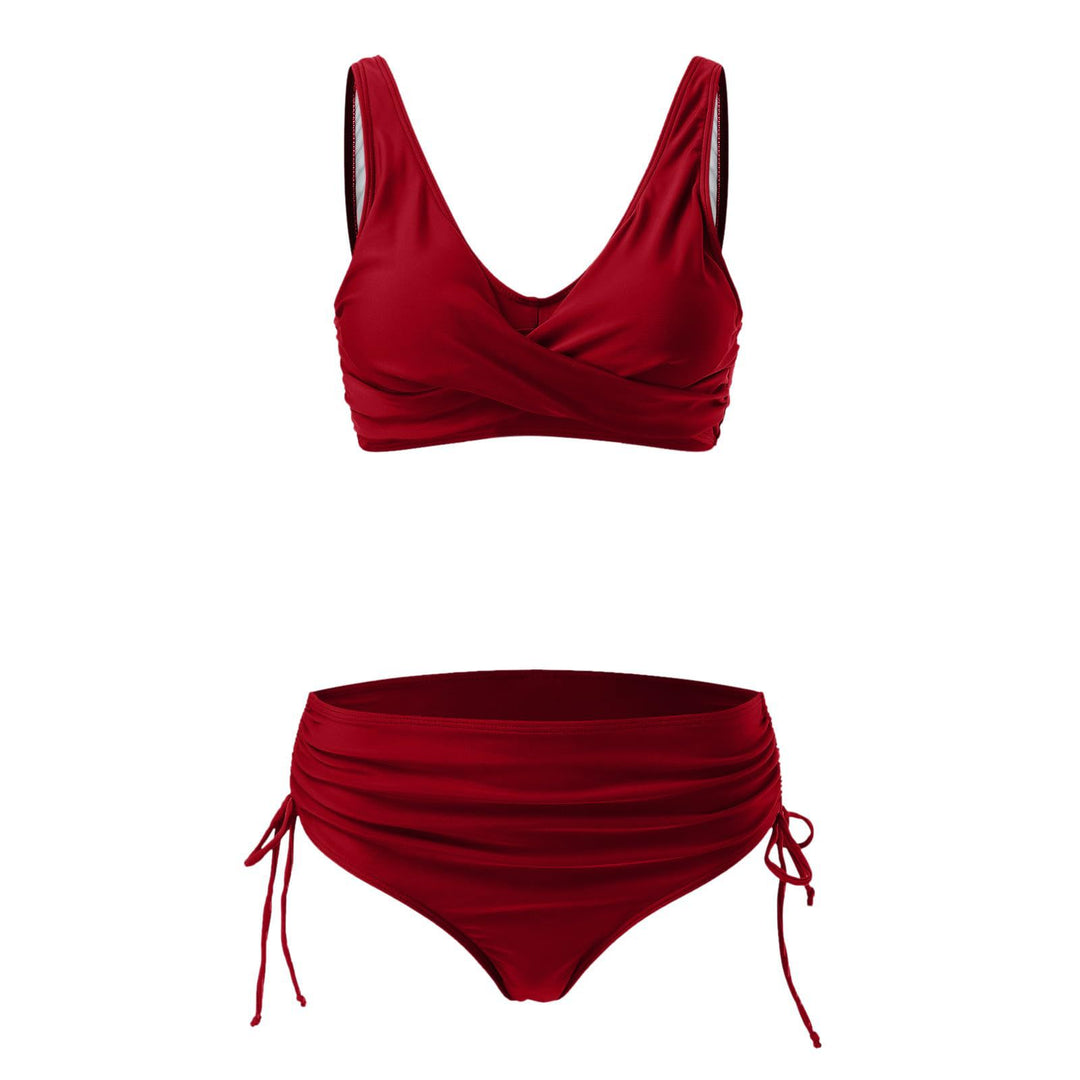 Damen Hochwertiges Wickel-Bikini-Set mit regulierbarem Höschen Echo Archiv