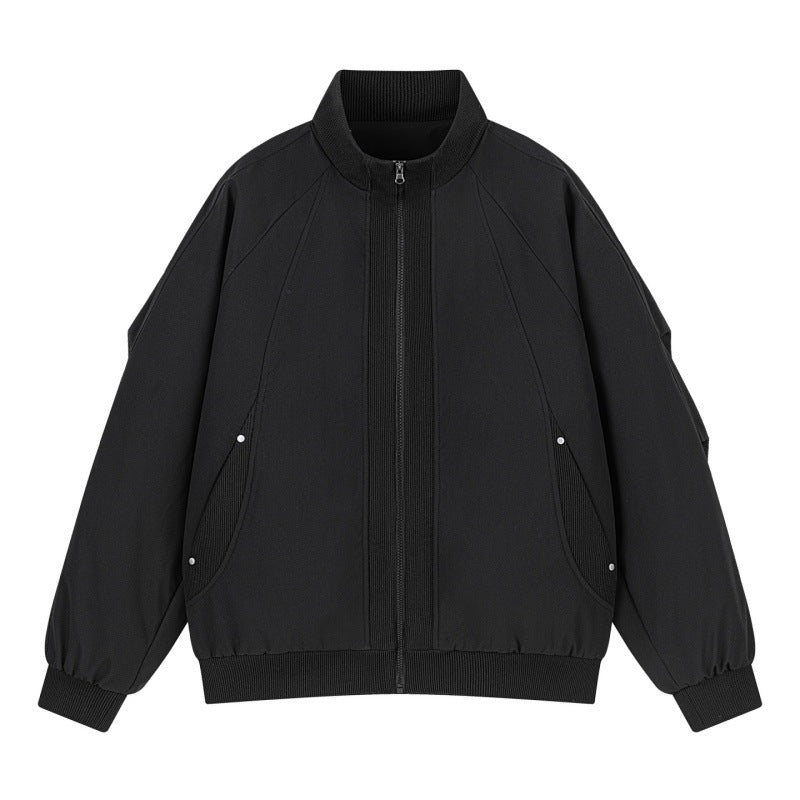 Damen Oversize Bomberjacke mit Raglanärmeln, Stehkragen und Eingrifftaschen Echoarchiv