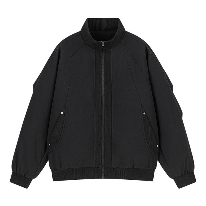 Damen Oversize Bomberjacke mit Raglanärmeln, Stehkragen und Eingrifftaschen Echoarchiv