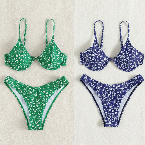 Damen Triangel-Bikini mit floralem Design und komfortabler Passform Echo Archiv