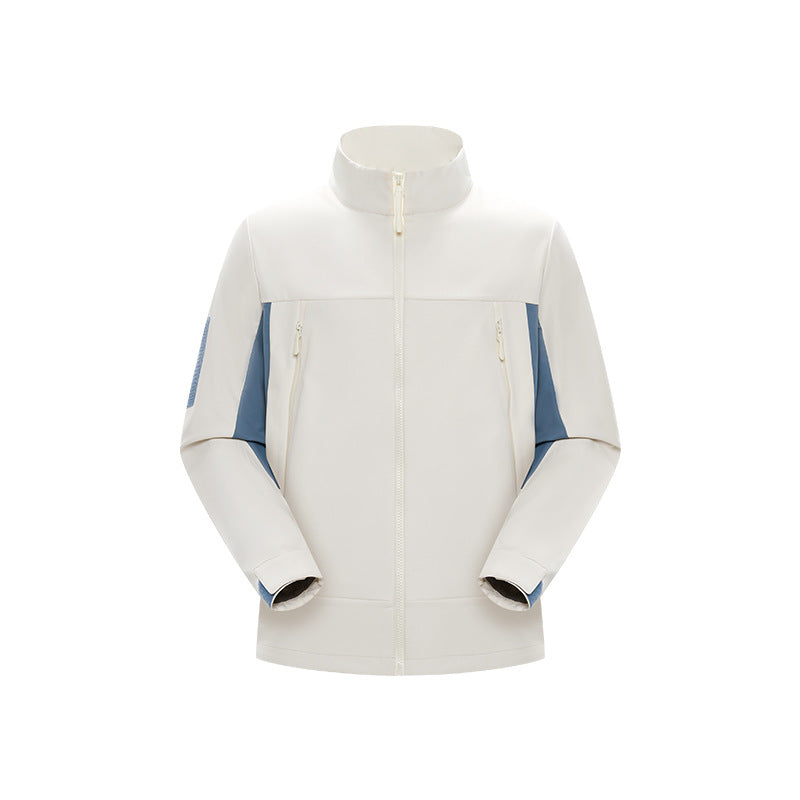 Herren Hybrid-Softshelljacke im Urban-Tech-Look mit hohem Stehkragen und verdecktem Reißverschluss Echo Archiv