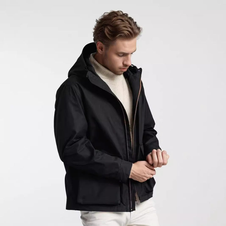 Herren multifunktionale Übergangsjacke mit verstellbarer Kapuze Echoarchiv