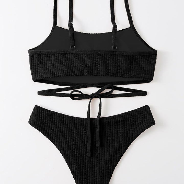 Damen Bikini-Set mit verstellbaren Trägern und modischem Wickeldetail Echo Archiv