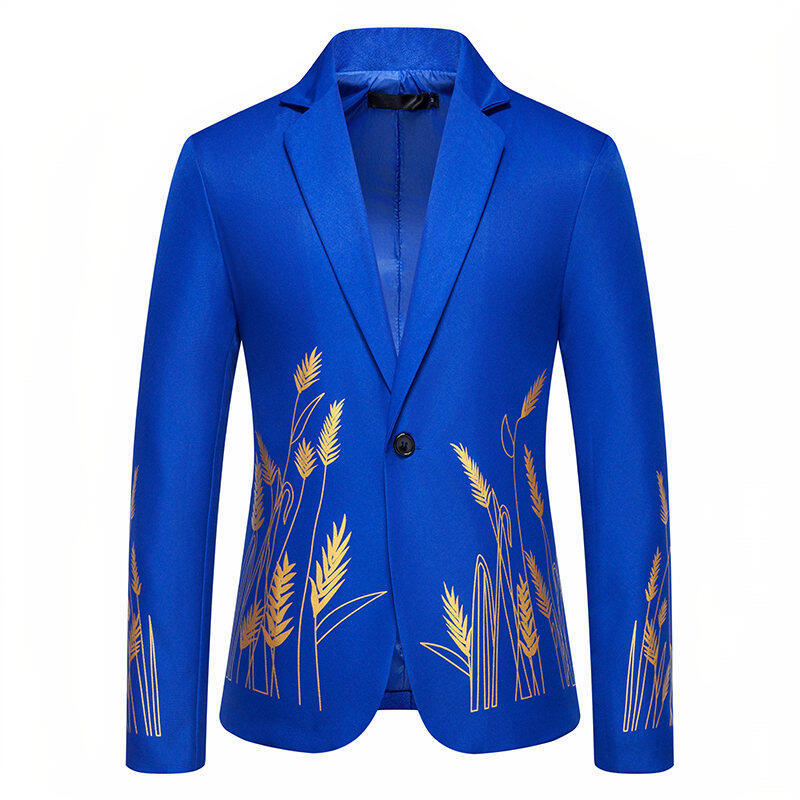 Herren eleganter Blazer mit floralen Stickereien Echoarchiv