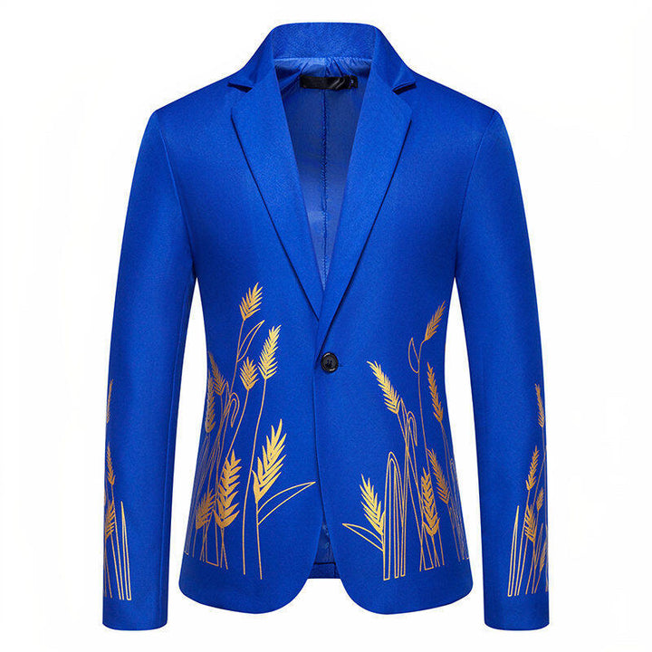 Herren eleganter Blazer mit floralen Stickereien Echoarchiv