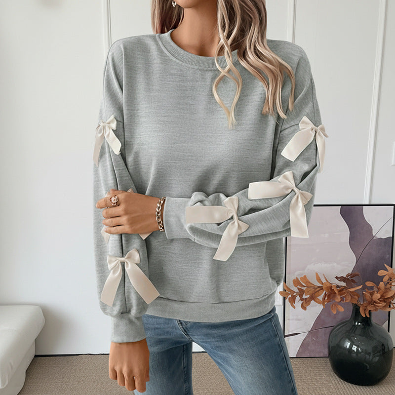 Damen Crop-Pullover mit Schleifen-Details Echo Archiv