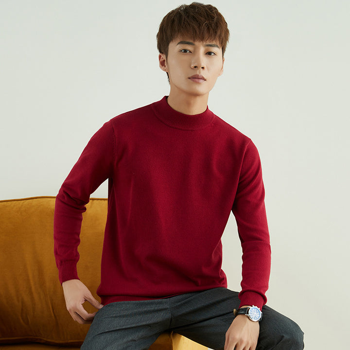 Herren Halbhoher Rollkragenpullover aus Feinstrick mit schmaler Passform Echoarchiv