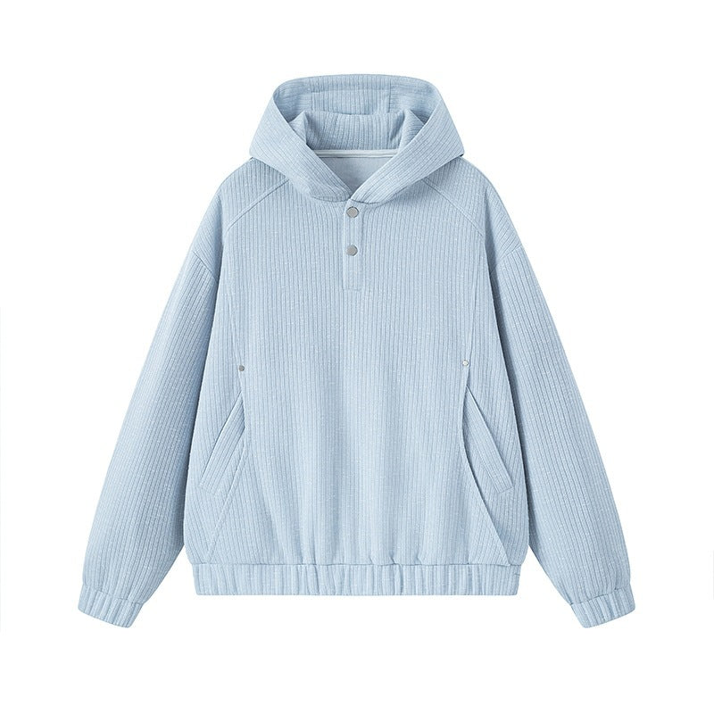 Damen Modischer Kapuzenpullover mit Knopfdetails Echo Archiv