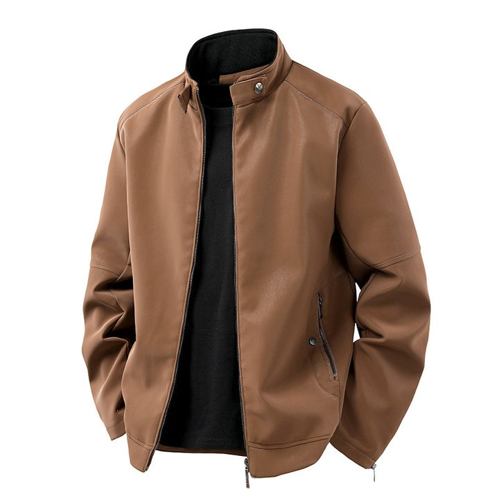 Herren Stilvolle und moderne Kunstlederjacke Echo Archiv