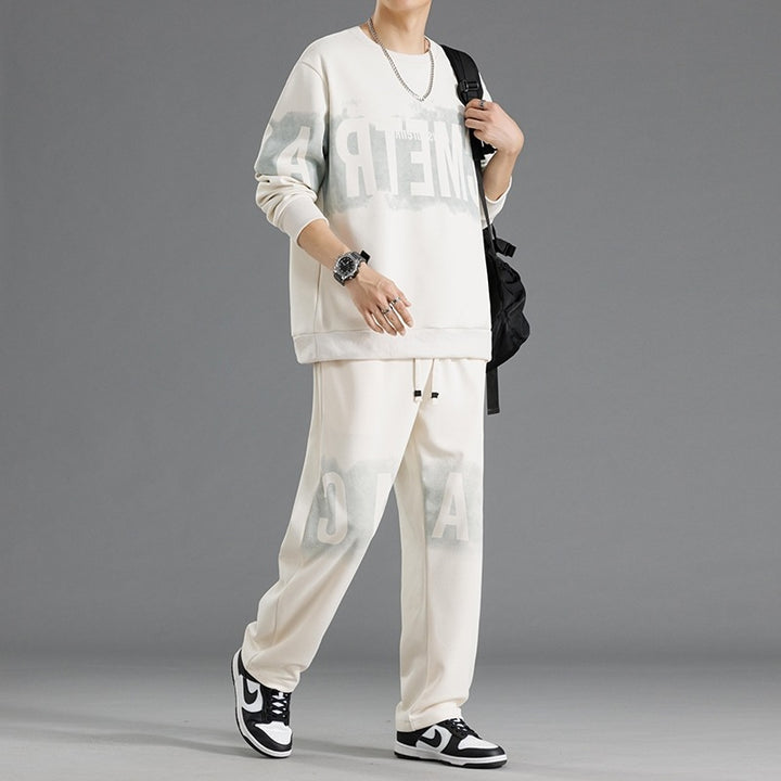 Herren lässiges Sweatshirt-und-Hosen-Set Echoarchiv