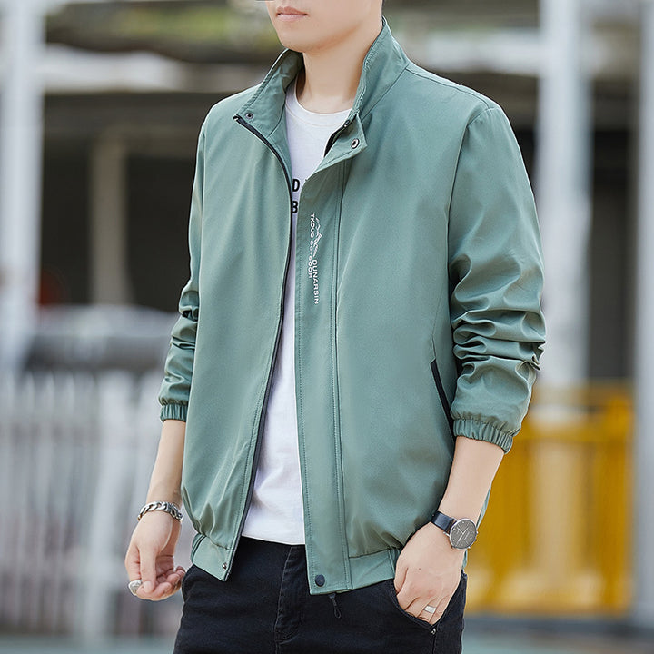 Herren Leichte wasserabweisende Kapuzenjacke im Urban-Minimalstil mit Reißverschluss Echo Archiv