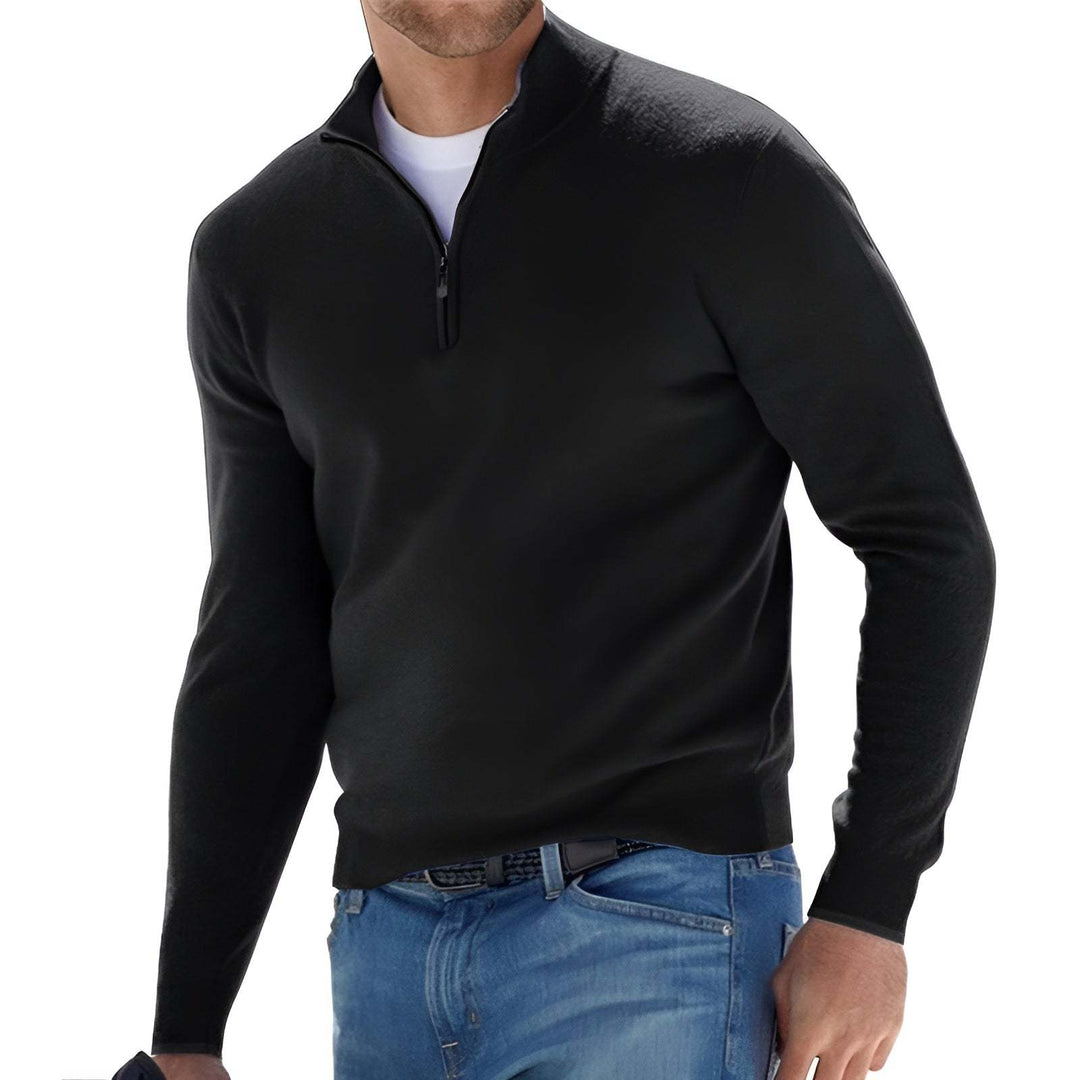Herren Pullover mit Stehkragen und Reißverschluss Echoarchiv