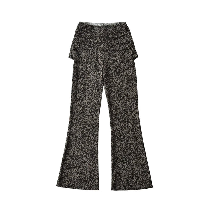 Damen High‑Waist Schlaghose mit gerafftem Hüftrock und ausgestelltem Bein Echo Archiv