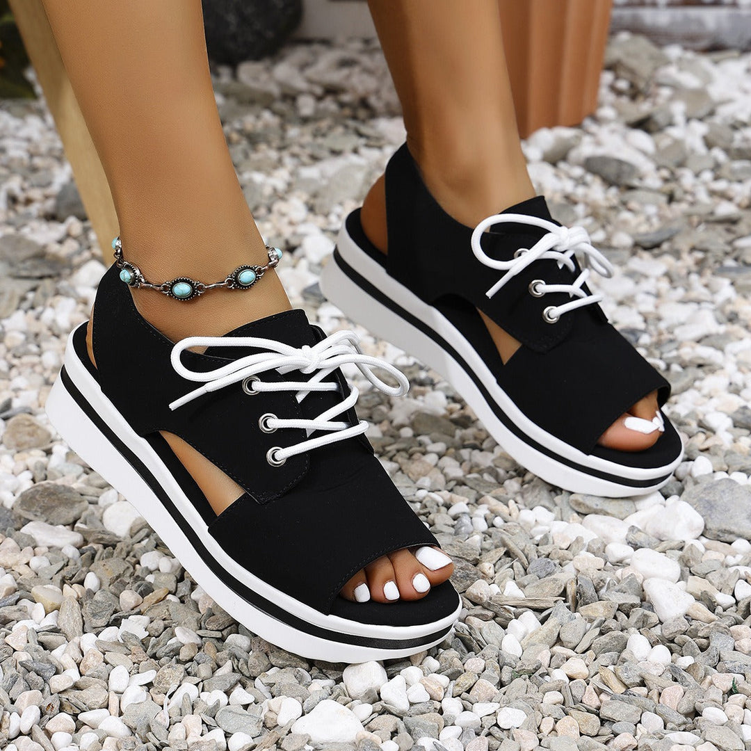 Damen Sportliche Sneaker-Sandalen mit offenem Zehenbereich und modischem Obermaterial Echo Archiv