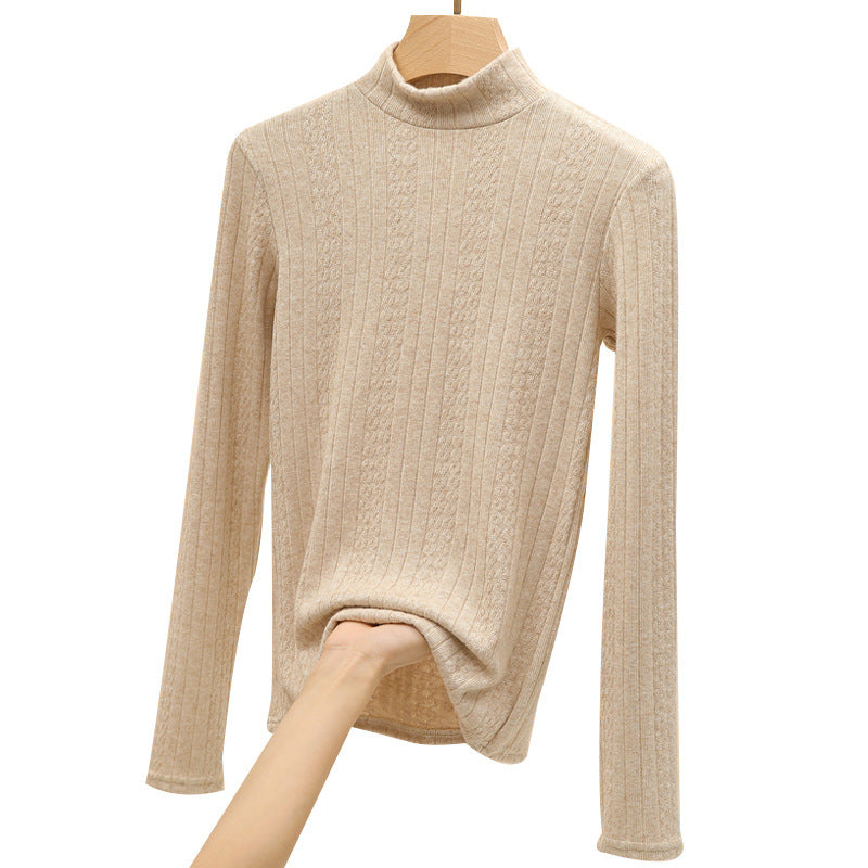 Damen Elegantes Langarm-Ripp-Oberteil Echo Archiv