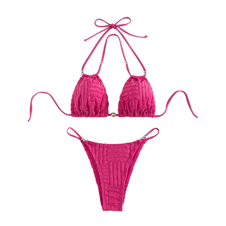 Damen Triangel-Bikini mit einzigartigem Texturmuster Echo Archiv