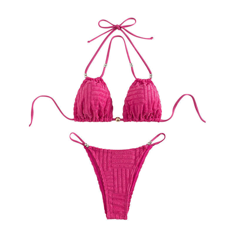 Damen Triangel-Bikini mit strukturierter Textur Echo Archiv