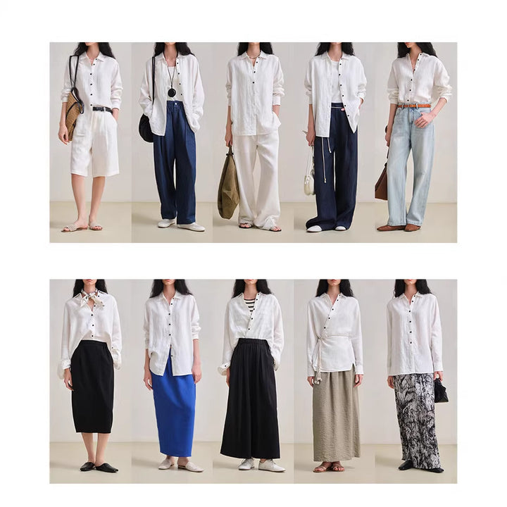 Damen Modische langärmlige Bluse Echoarchiv