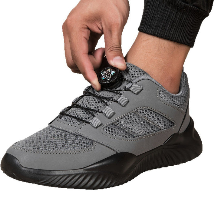 Herren Sportlicher Mesh-Oberflächen Sneaker mit Drehverschluss-Schnürsystem und stoßdämpfender Leichtsohle Echoarchiv