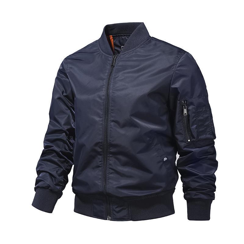 Herren Windabweisende Nylon-Bomberjacke mit Reißverschluss-Ärmeltasche und gerippten Bündchen Echo Archiv