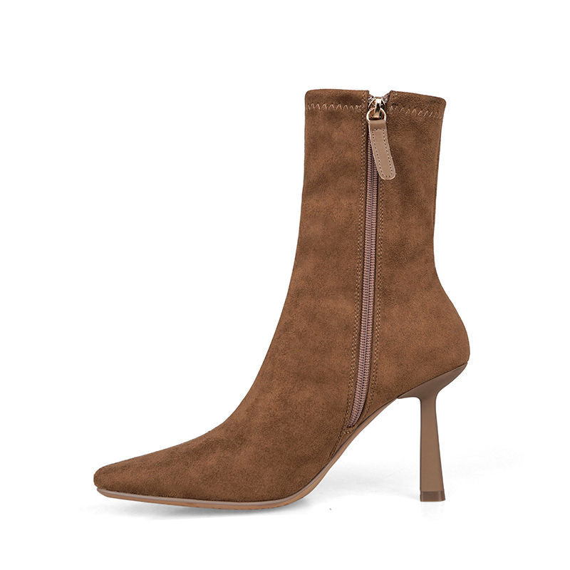 Damen Sock-Stiefeletten aus Stretch mit spitzer Zehenpartie und sculpted Stiletto-Absatz Echo Archiv
