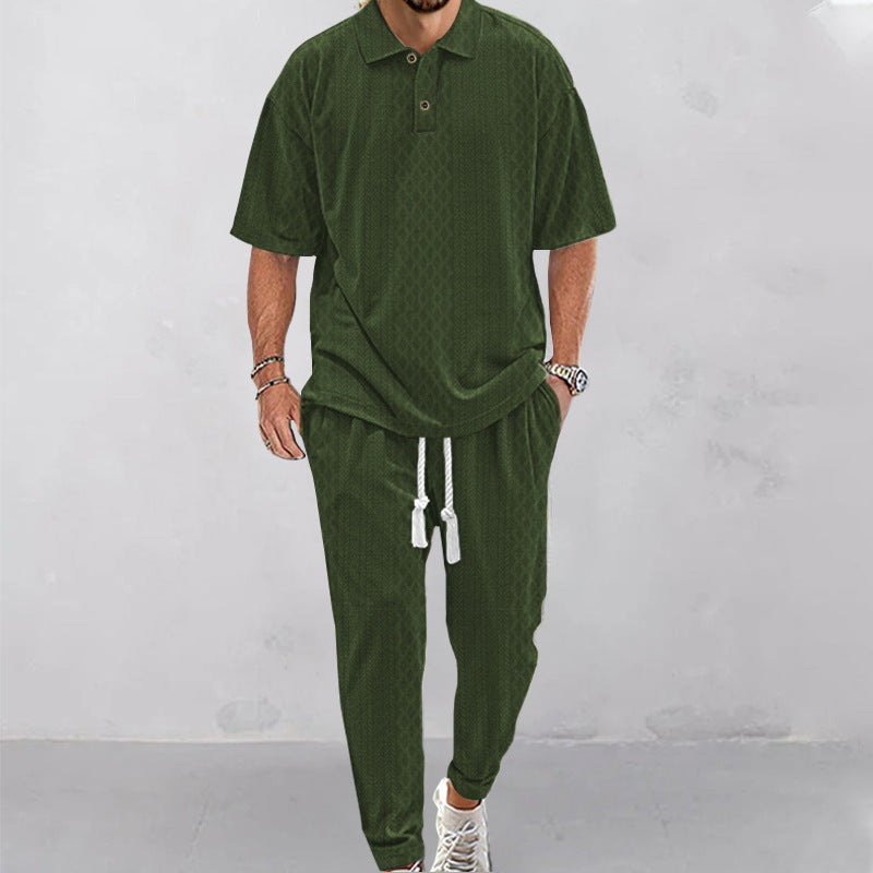 Herren lässiges Freizeitoberteil und bequeme Jogginghose Set Echoarchiv