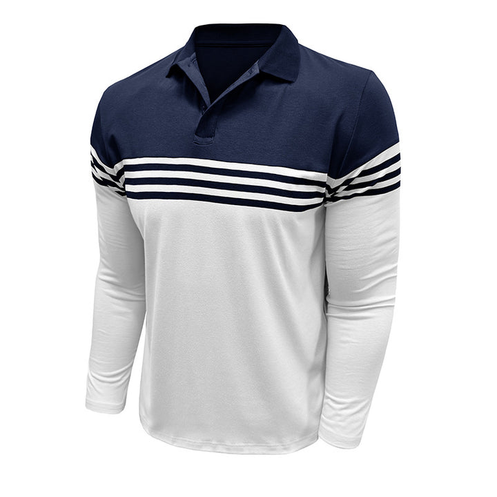 Herren Poloshirt mit modischem Streifenmix und hochwertigem Baumwollmaterial Echoarchiv