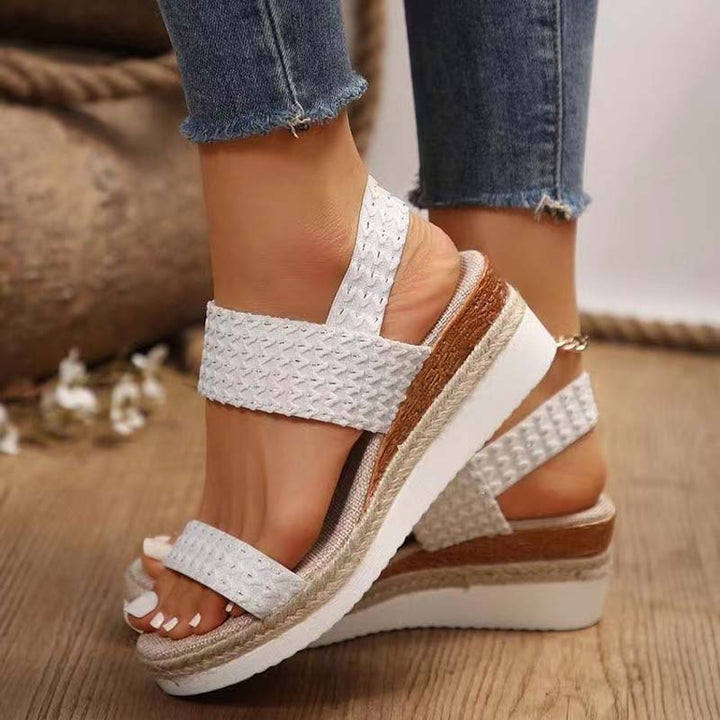 Echoarchiv | Bequeme Sommer Plateau Sandalen mit Keil für Frauen