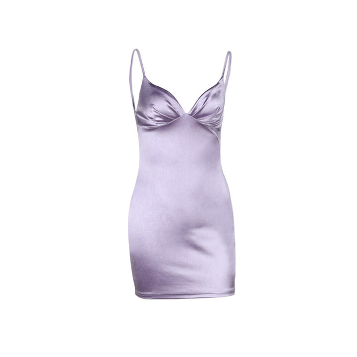 Damen Satin Kleid mit verstellbaren Trägern Echo Archiv