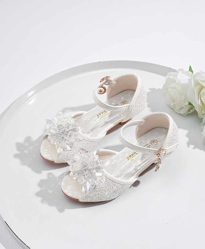 Mädchen Glitzernde Festtagschuhe mit Blumenapplikation Echo Archiv