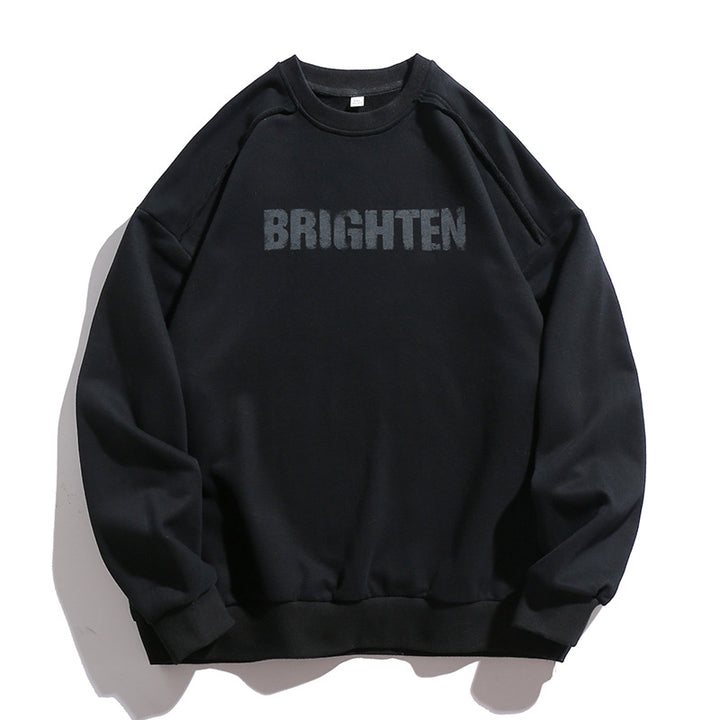 Unisex Oversize‑Sweatshirt mit Distressed‑Raglan, Statement‑Print und geripptem Saum Echo Archiv