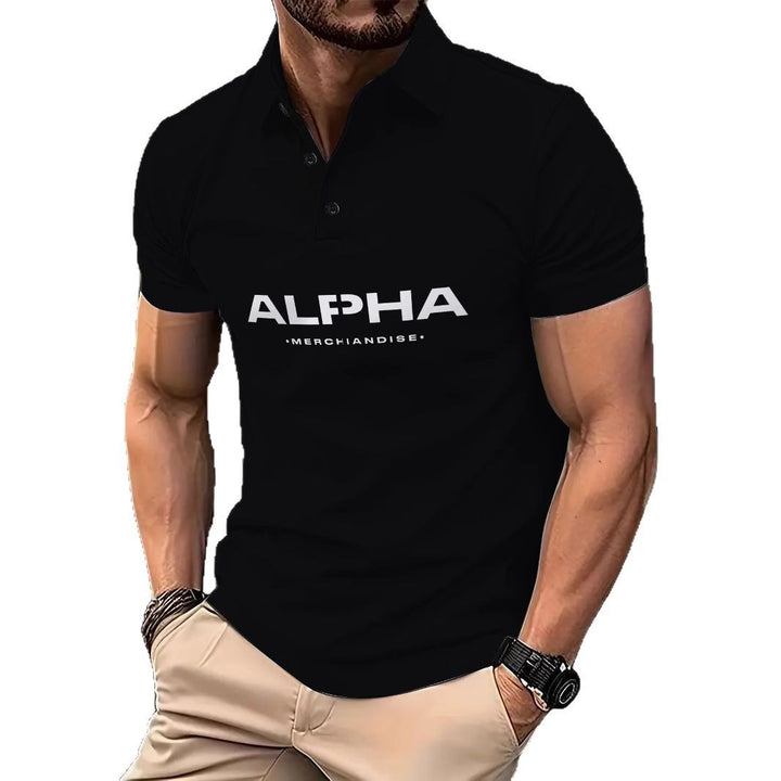 Herren Poloshirt mit modernem Grafiklogo und sportlichem Schnitt Echoarchiv