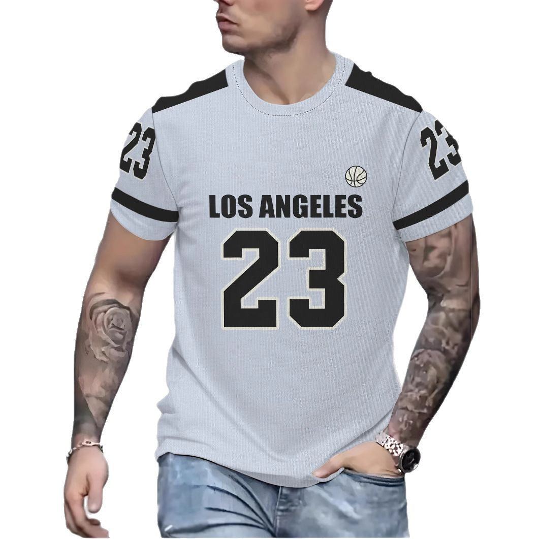 Herren Sportliches Basketball-T-Shirt mit auffälligem Grafikdruck Echoarchiv