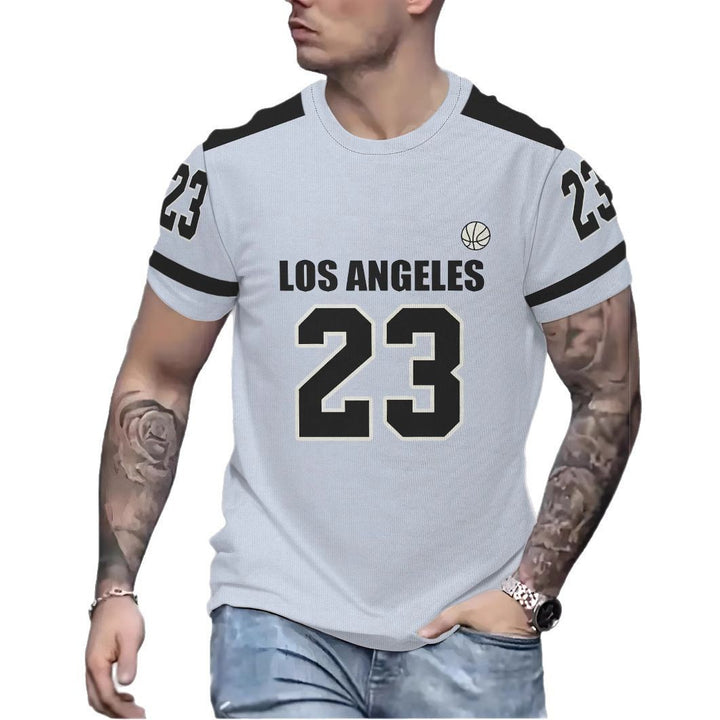 Herren Sportliches Basketball-T-Shirt mit auffälligem Grafikdruck Echoarchiv