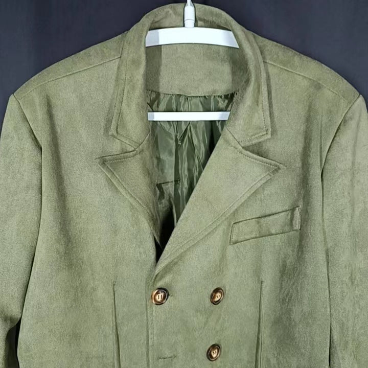 Herren modische Premium Wildlederjacke im Layering-Stil Echoarchiv