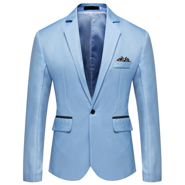 Herren Eleganter Blazer mit seidig-matter Oberfläche und Knopfdetails Echoarchiv