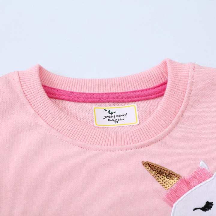 Mädchen Sweatshirt mit glitzerndem Einhornmotiv Echo Archiv