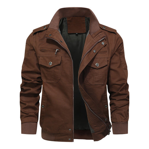 Herren Utility-Fieldjacke mit Stehkragen und Mehrfachtaschen Echoarchiv