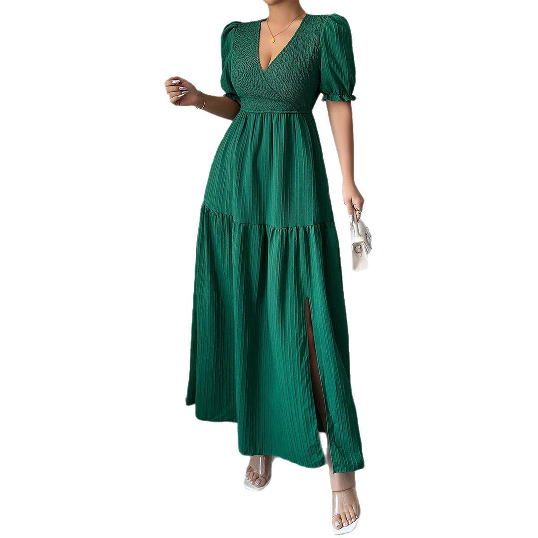 Damen Maxi-Jumpsuit mit gerafften Ärmeln und schwingendem Rock Echo Archiv