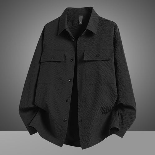 Herren lässige Overshirt mit Taschen Echoarchiv