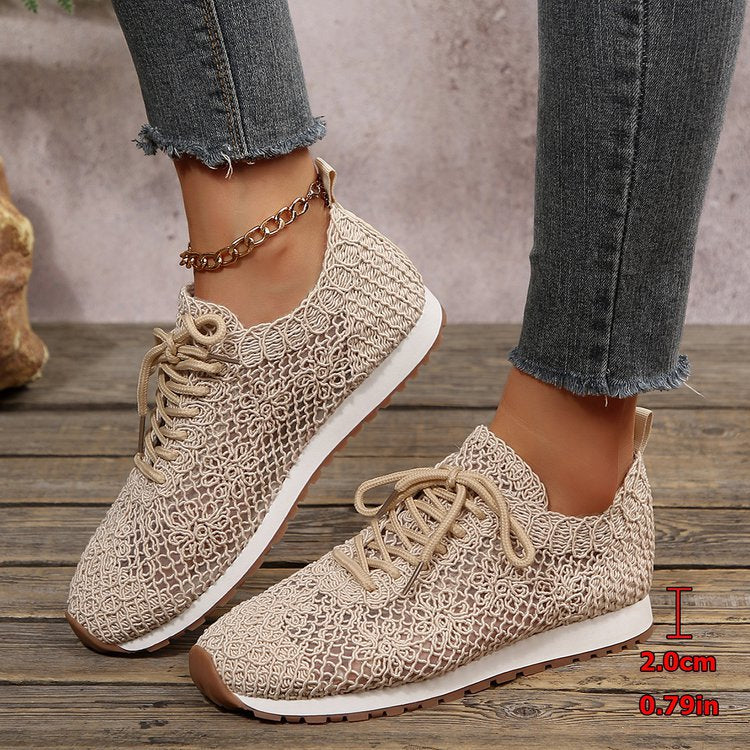 Damen  gestrickte Slip-On Plateau-Sneaker mit atmungsaktivem Obermaterial und gepolstertem Komfortfußbett Echo Archiv