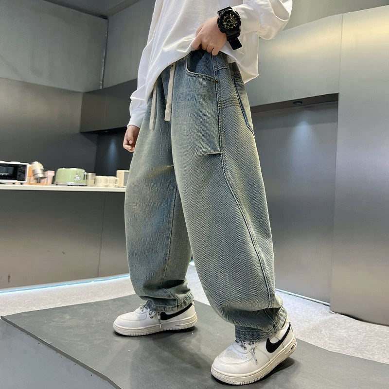 Unisex weite Baggy-Jeans mit einzigartigen Applikationen Echo Archiv