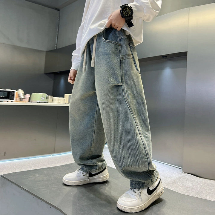 Unisex weite Baggy-Jeans mit einzigartigen Applikationen Echo Archiv