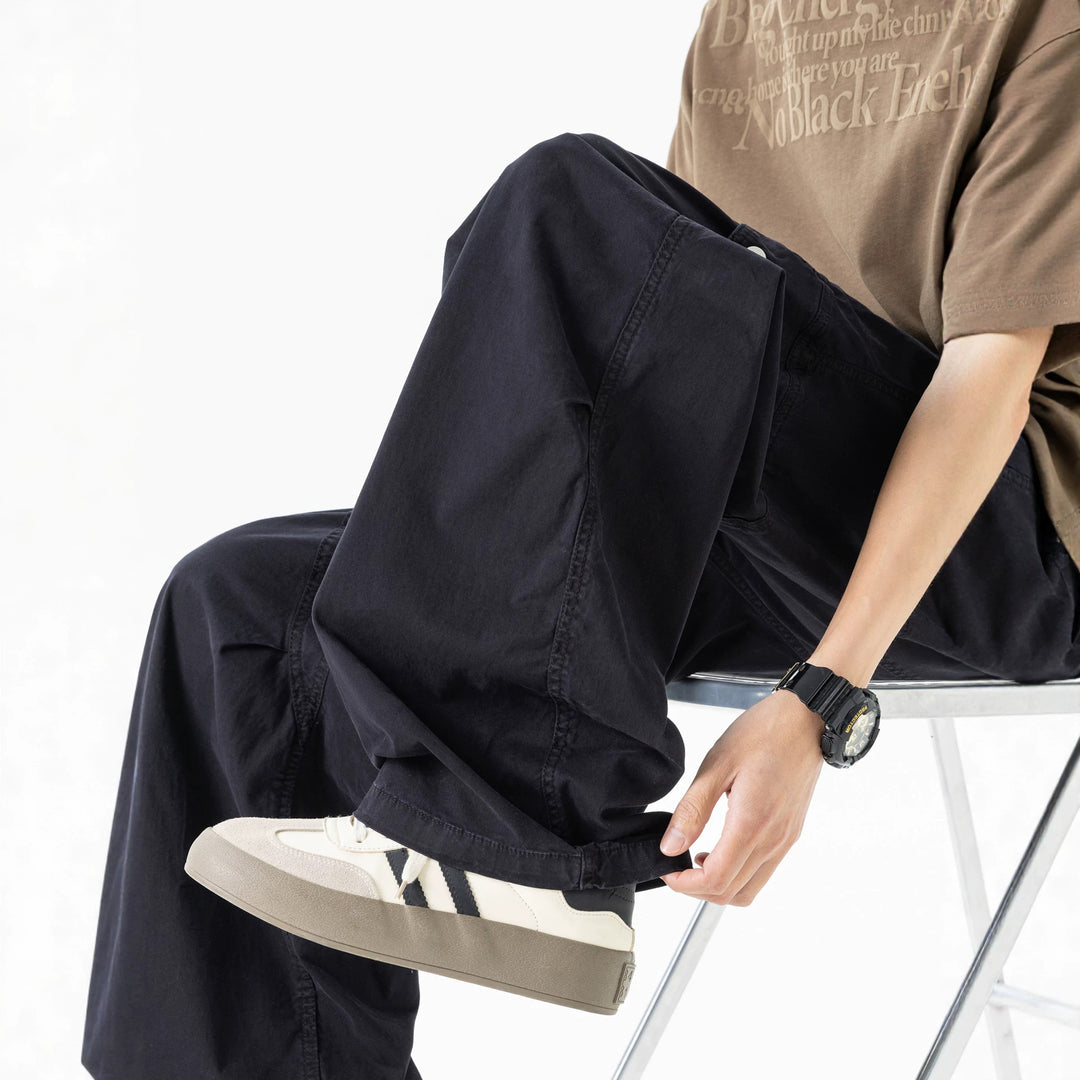 Herren Extraweite Baggy‑Cargohose im Utility‑Workwear‑Look mit elastischem Bund Echo Archiv