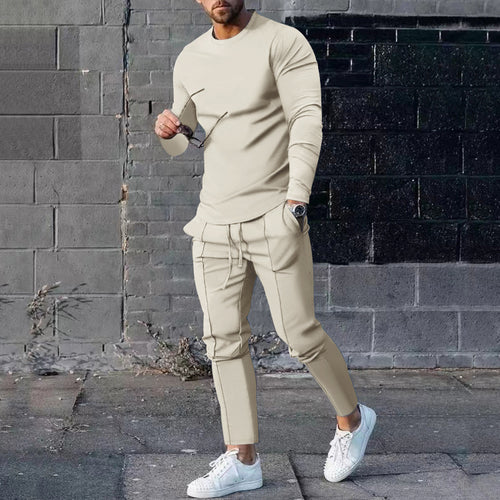 Herren Freizeit-Langarmshirt mit passender Jogginghose im modernen Design Echoarchiv