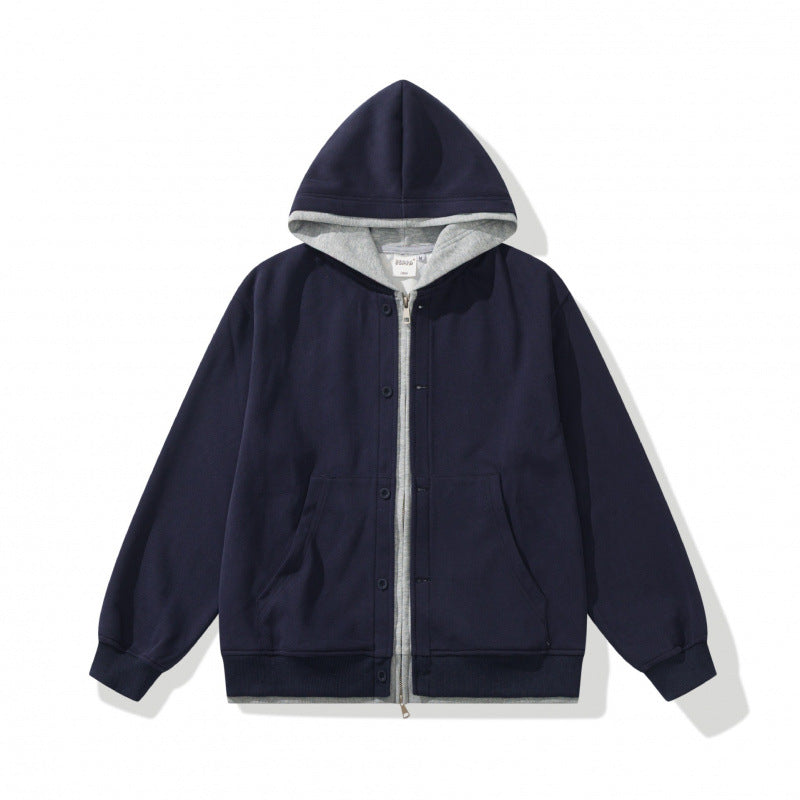 Unisex Oversize-Kapuzenjacke mit Doppelverschluss, Fleece-Innenfutter und Kängurutaschen Echo Archiv