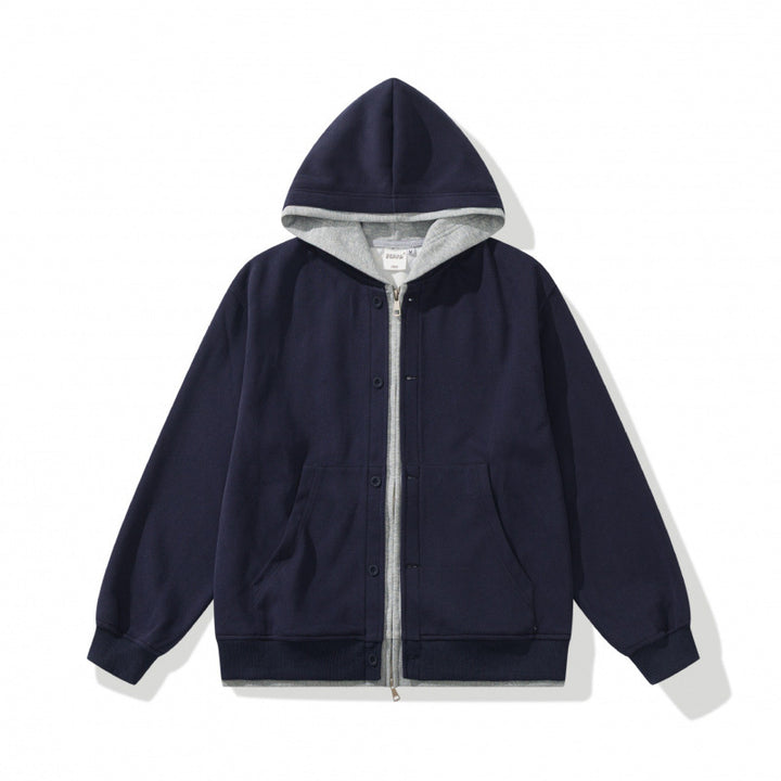 Unisex Oversize-Kapuzenjacke mit Doppelverschluss, Fleece-Innenfutter und Kängurutaschen Echo Archiv