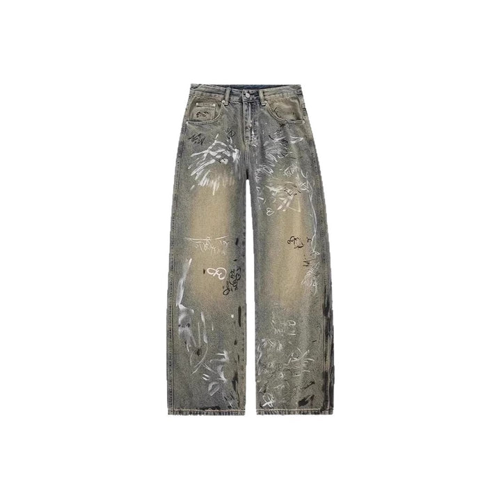 Damen Weitgeschnittene Destroyed Jeans Echoarchiv